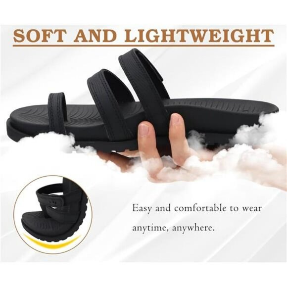 Womens Arch Support Slides Sandals Comfort Orthotic Flat Adjustable Shoes - Picture 4 of 7